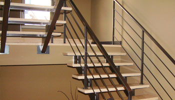 contemporary metal staircase railings