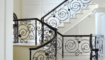 custom metal railings luxury home