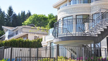 custom metail railings for luxury vancouver home