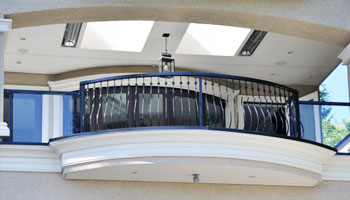 beautiful black custom metail railings for outdoor balcony